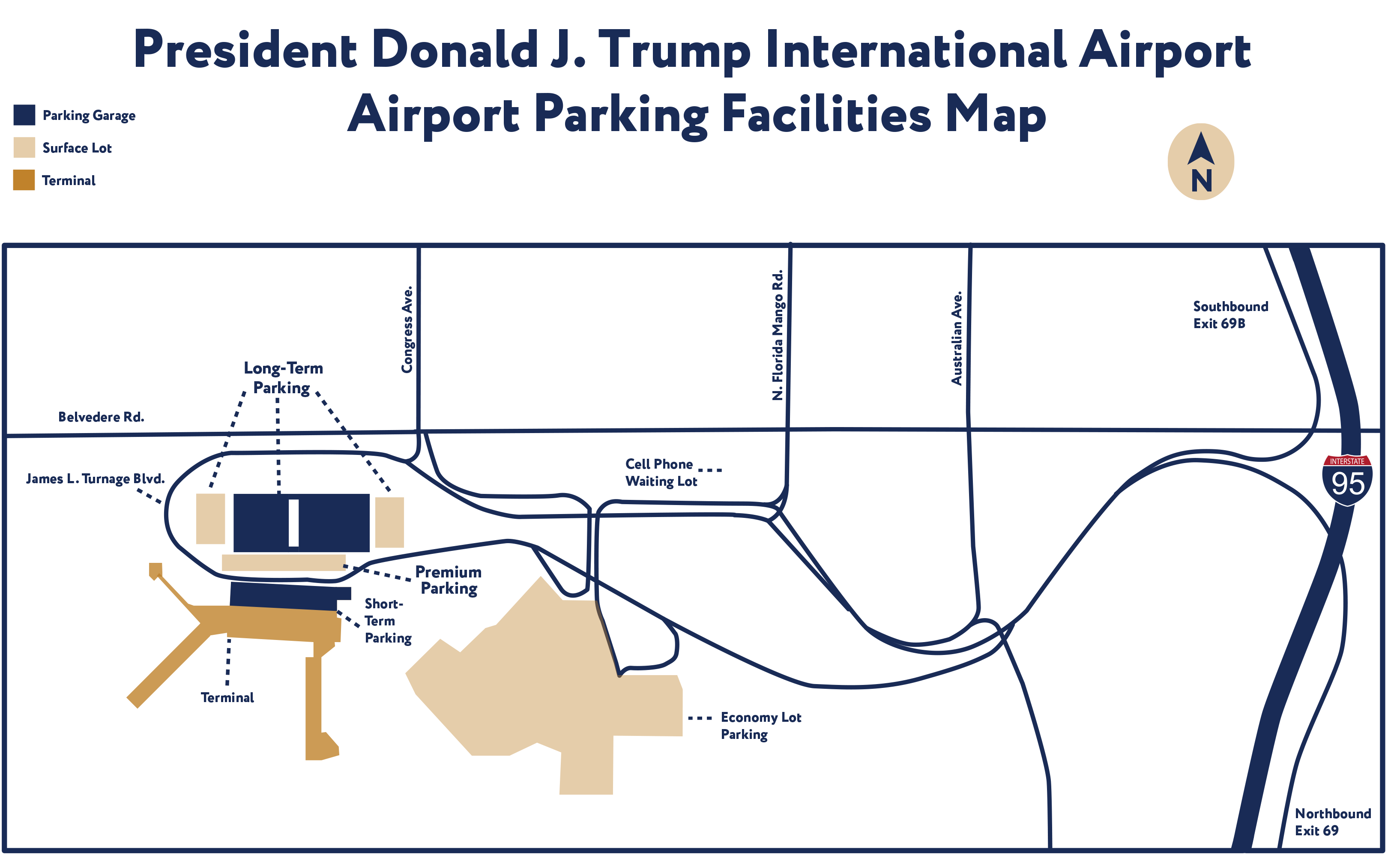 DJT Parking Map